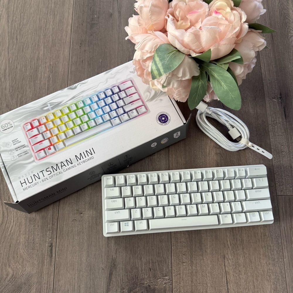 Razer Huntsman Mini 60% Mercury White RGB Keyboard